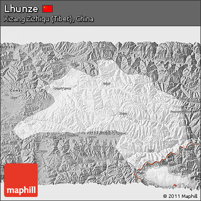 Gray 3D Map of Lhunze