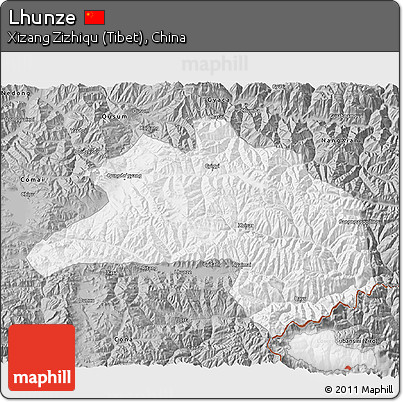 Gray 3D Map of Lhunze