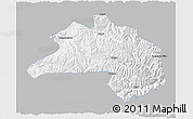 Gray 3D Map of Lhunze, single color outside