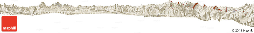 Shaded Relief Horizon Map of Lhunze