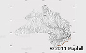 Physical Map of Lhunze, cropped outside