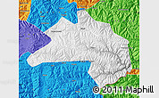 Physical Map of Lhunze, political outside