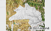 Physical Map of Lhunze, satellite outside