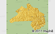 Savanna Style Map of Lhunze, single color outside