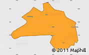 Political Simple Map of Lhunze, cropped outside