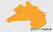 Political Simple Map of Lhunze, single color outside