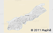 Classic Style 3D Map of Lhunzhub, single color outside