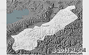 Physical 3D Map of Lhunzhub, darken