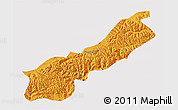 Political 3D Map of Lhunzhub, cropped outside
