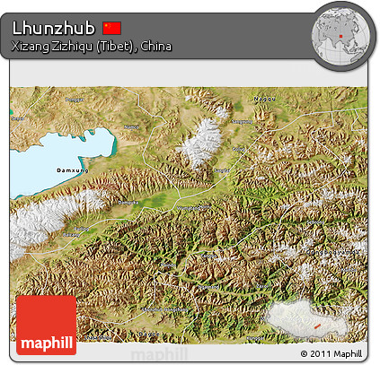 Satellite 3D Map of Lhunzhub
