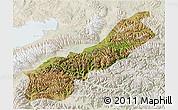 Satellite 3D Map of Lhunzhub, lighten