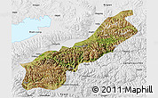 Satellite 3D Map of Lhunzhub, physical outside