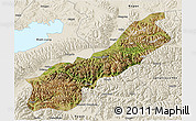 Satellite 3D Map of Lhunzhub, shaded relief outside