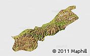 Satellite 3D Map of Lhunzhub, single color outside