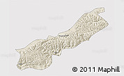 Shaded Relief 3D Map of Lhunzhub, cropped outside