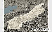 Shaded Relief 3D Map of Lhunzhub, darken