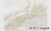 Shaded Relief 3D Map of Lhunzhub, lighten