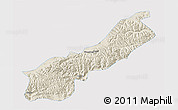 Shaded Relief 3D Map of Lhunzhub, single color outside