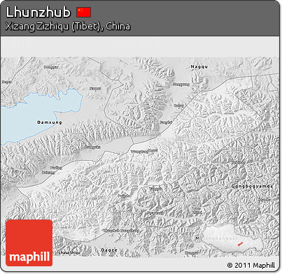 Silver Style 3D Map of Lhunzhub