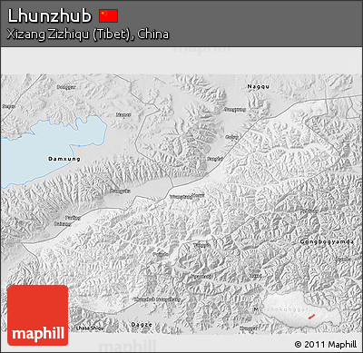 Silver Style 3D Map of Lhunzhub