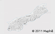 Silver Style 3D Map of Lhunzhub, single color outside