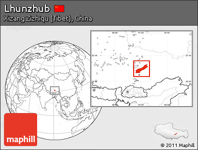 Blank Location Map of Lhunzhub