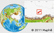 Physical Location Map of Lhunzhub, highlighted country