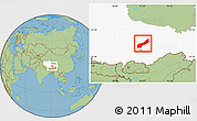 Savanna Style Location Map of Lhunzhub, highlighted parent region