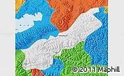 Physical Map of Lhunzhub, political outside