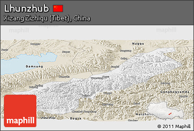Classic Style Panoramic Map of Lhunzhub