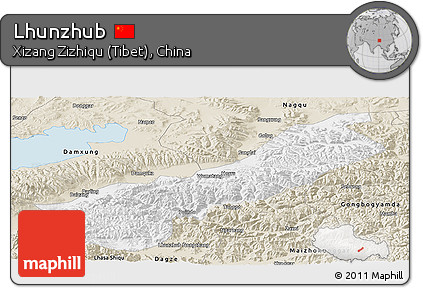 Classic Style Panoramic Map of Lhunzhub