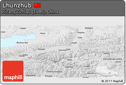 Physical Panoramic Map of Lhunzhub