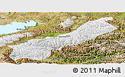 Physical Panoramic Map of Lhunzhub, satellite outside