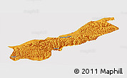 Political Panoramic Map of Lhunzhub, cropped outside