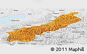Political Panoramic Map of Lhunzhub, physical outside