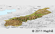 Satellite Panoramic Map of Lhunzhub, physical outside