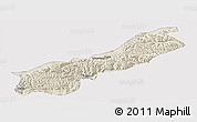 Shaded Relief Panoramic Map of Lhunzhub, cropped outside