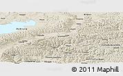 Shaded Relief Panoramic Map of Lhunzhub