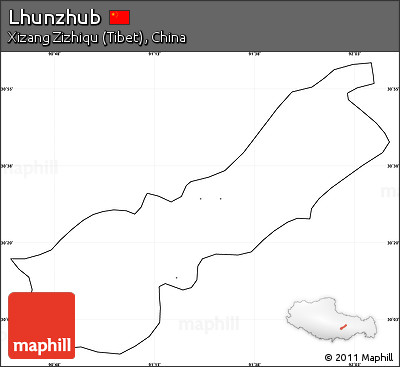 Blank Simple Map of Lhunzhub, cropped outside, no labels