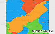 Political Simple Map of Lhunzhub