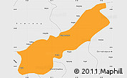 Political Simple Map of Lhunzhub, single color outside, borders and labels