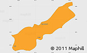 Political Simple Map of Lhunzhub, single color outside