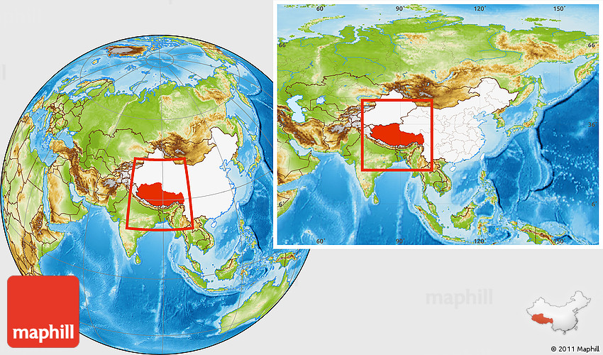 physical location map of xizang zizhiqu tibet simple world map outline