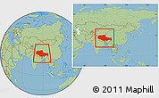 Savanna Style Location Map of Xizang Zizhiqu (Tibet), within the entire country