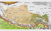 Satellite Map of Xizang Zizhiqu (Tibet), physical outside