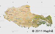 Satellite Map of Xizang Zizhiqu (Tibet), single color outside