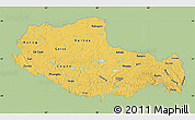 Savanna Style Map of Xizang Zizhiqu (Tibet), single color outside