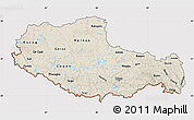 Shaded Relief Map of Xizang Zizhiqu (Tibet), cropped outside