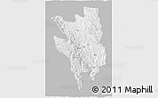 Gray 3D Map of Markam, single color outside