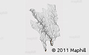 Physical 3D Map of Markam, cropped outside